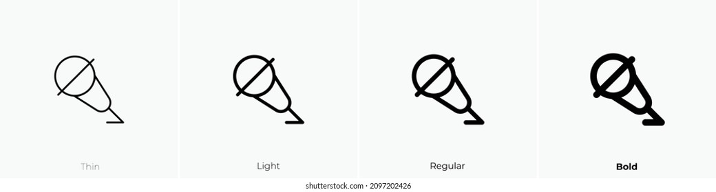 microphone one icon. Thin, Light Regular And Bold style design isolated on white background