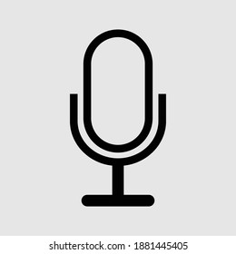 microphone outline icon isolated vector illustration