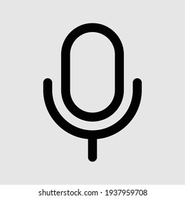 icono de contorno de micrófono ilustración vectorial aislada