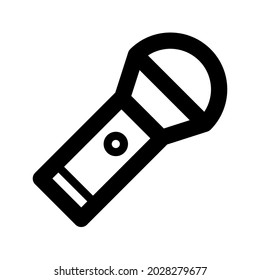 Microphone outline icon, suitable for set electonics icons