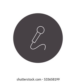 microphone outline icon vector, can be used for web and mobile design