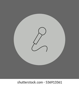 microphone outline icon vector, can be used for web and mobile design