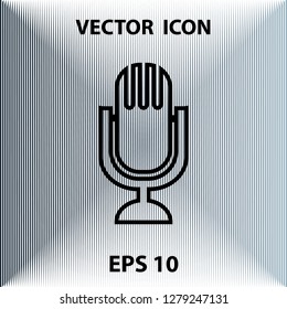Microphone outline icon, vector design element