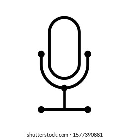 Microphone outline icon vector illustration logo template for many purpose.Isolated on white background