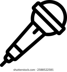 Microphone Outline icon vector illustration
