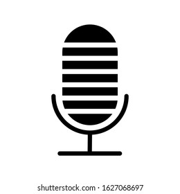 Microphone outline Icon vector. Mic sign. Karaoke microphone icon. Broadcast mic sign