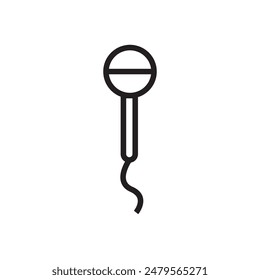 microphone outline speaker icon vector eps