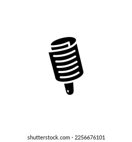 logotipo vectorial de ilustración de papel de micrófono