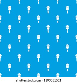 Microphone pattern vector seamless blue repeat for any use