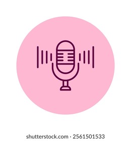 Microphone pentaglow , vector, pixel perfect, illustrator file