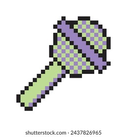 Micrófono en estilo de pixel art