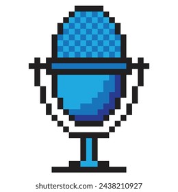 Microphone in pixel art style