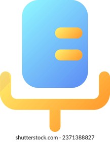 Microphone pixel perfect flat gradient color ui icon. Sound recording. Send voice message. Simple filled pictogram. GUI, UX design for mobile application. Vector isolated RGB illustration