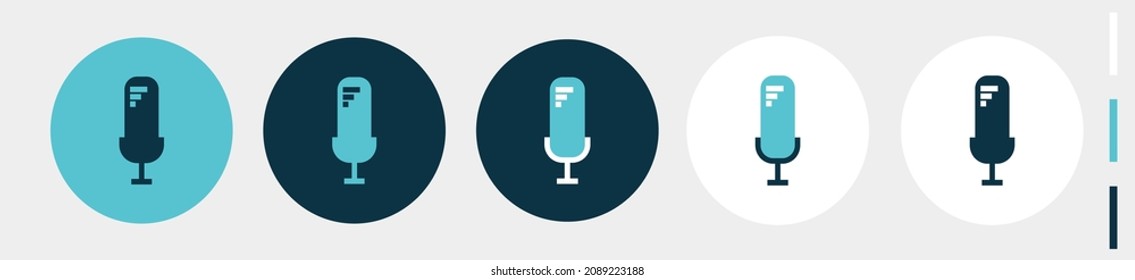 microphone for podcast app. podcast application isolated on white