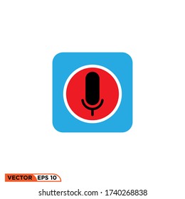 Microphone podcast icon design vector illustration template 