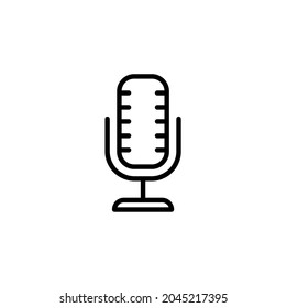 microphone podcast icon outline style