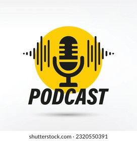 The microphone podcast icon. The microphone icon. Studio microphone