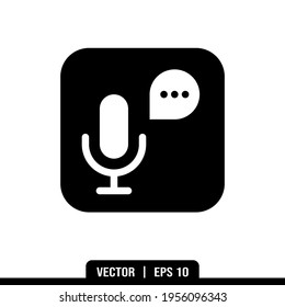 Microphone podcast icons vector collection, illustration logo template in trendy style. Suitable for many purposes.