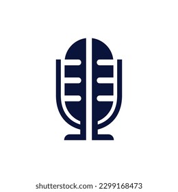 Microphone podcast modern creative logo