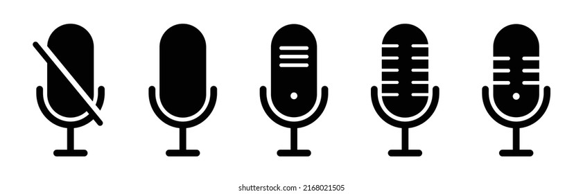 Microphone, Podcast, Recorder, Audio Icon Vector Illustration