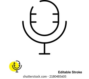 Microphone Podcast Vector Line Icon