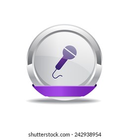 Microphone Purple Vector Icon Button