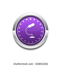 Microphone Purple Vector Icon Button