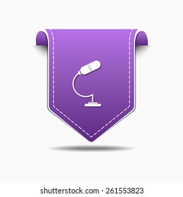 Microphone Purple Vector Icon Design