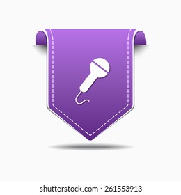 Microphone Purple Vector Icon Design