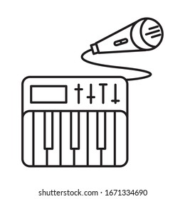 Microphone radio device isolated icon vector illustration graphic design