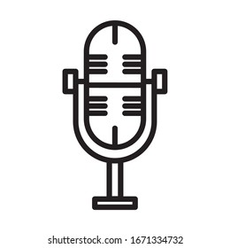Microphone radio device isolated icon vector illustration graphic design
