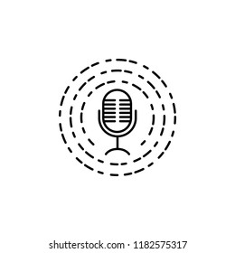 microphone radio dusk style icon. Element of birthday party in dusk style icon for mobile concept and web apps. Thin line microphone radio icon can be used for web and mobile