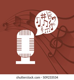 microphone radio stereo icon vector illustration graphic design