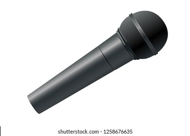 microphone realistic vector illustration isolated