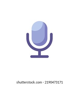 Microphone record flat icon, vector sign, mic sound colorful pictogram isolated on white. Symbol, logo illustration. Flat style design