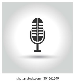 Microphone Record icon. concept web buttons. vector illustration. Flat design style