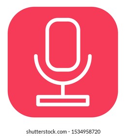 Microphone record icon in trendy flat style isolated. Vector illustration. 