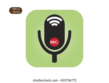 microphone record icon vector illustration/voice icon