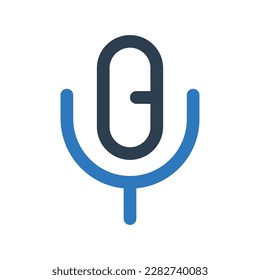 Microphone record icon.audio (vector illustration)