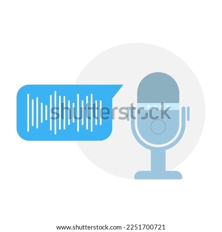 microphone record, speak recognition, voice mail concept illustration flat design vector eps10. modern graphic element for landing page, empty state ui, infographic, icon