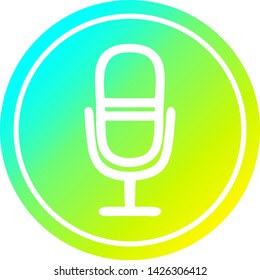 microphone recording circular icon with cool gradient finish