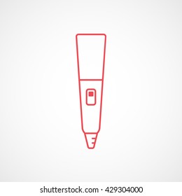 Microphone Red Icon On White Background