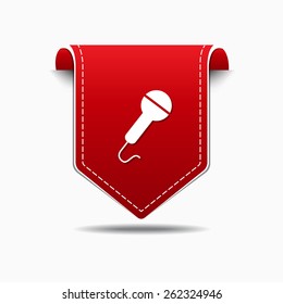 Microphone Red Vector Icon Design