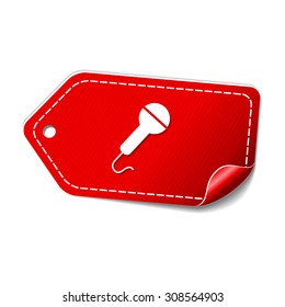 Microphone Red Vector Icon Design