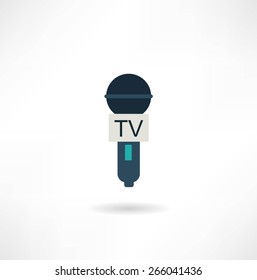 microphone reporter, illustration