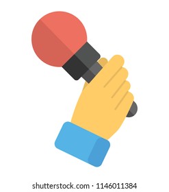 A microphone representation of announcement