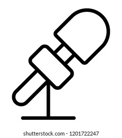 A microphone representation of announcement