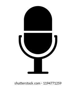 A microphone representing singing or announcement concept