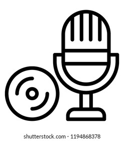 A microphone representing singing or announcement concept