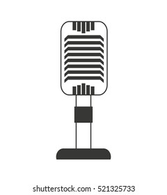 microphone retro device icon vector illustration design